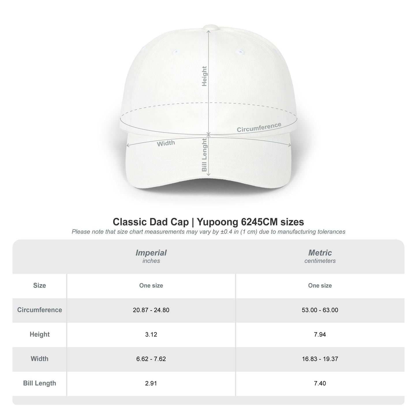 EST. 2019 — White Adjustable Baseball Hat